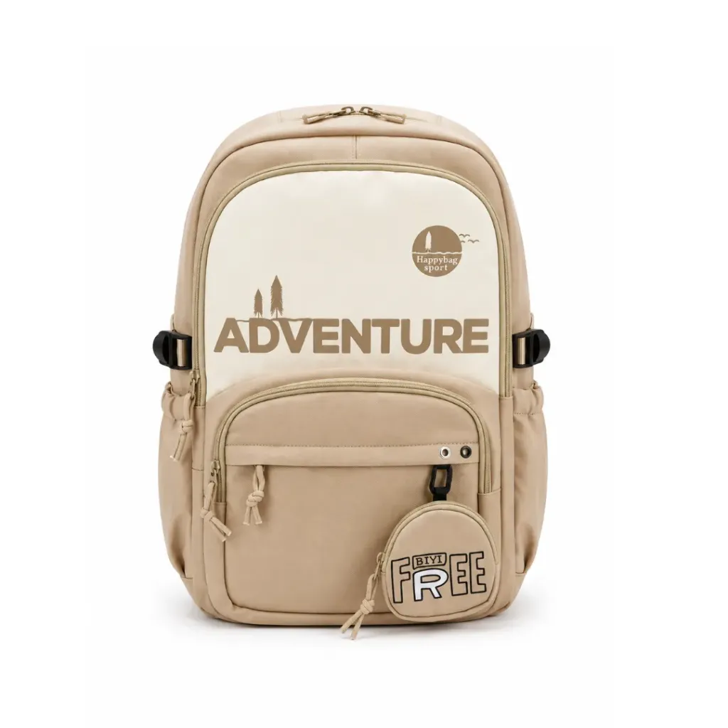 [SAC-C032] Sac à Dos Adventure Beige – Happybag Sport