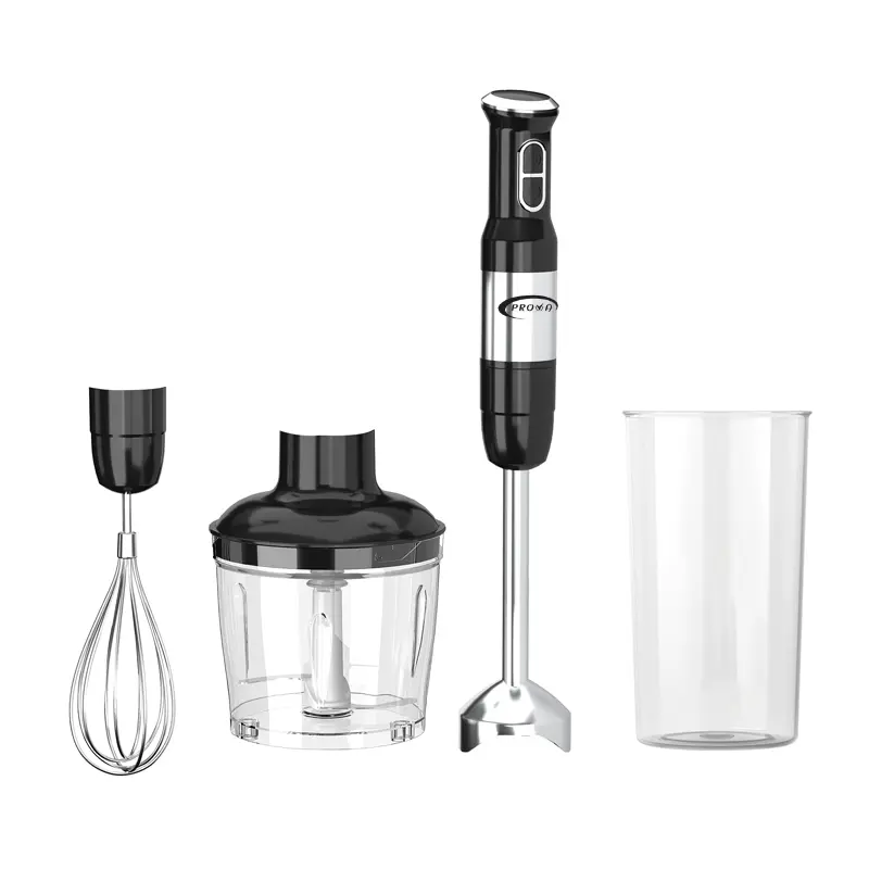 Mixeur Plongeant 4en1 Prova Noir inox 400W