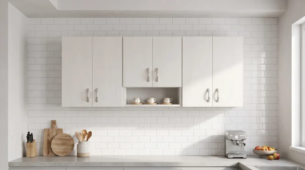 [MEP03-1B] Élément haut mural pour cuisine – 3 pièces Avec Niche 1.5m BL