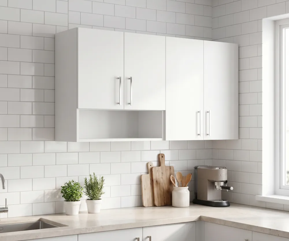 [MEP02-1B] Élément haut mural pour cuisine – 2 pièces 1m BL
